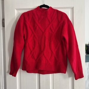 Red Cable Knit Sweater from Everlane
